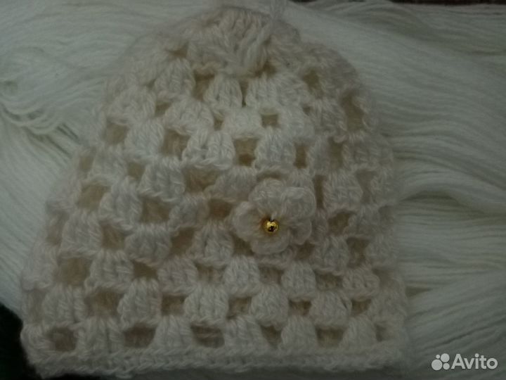 Пончо для девочки с капюшоном и шапочкой