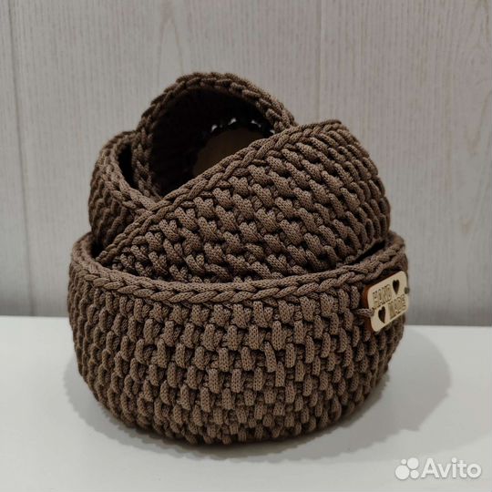 Вязаные корзинки
