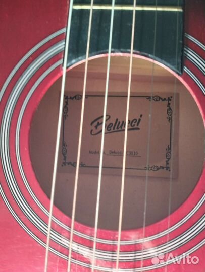 Акустическая гитара belucci с чехлом