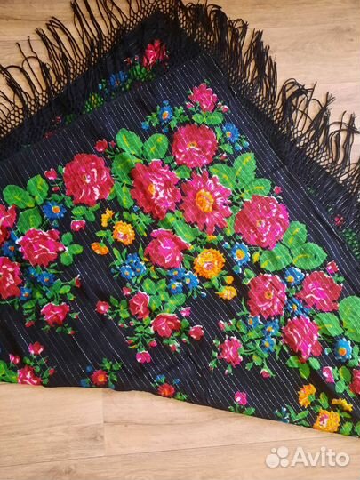 Павлопосадский платок шерсть СССР