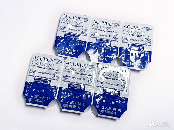 Линзы Acuvue Oasys (D от -1 до -8)