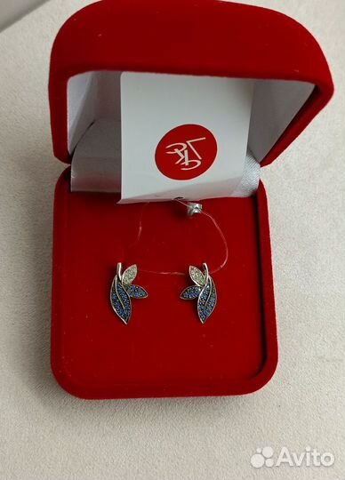 Золотые серьги с бриллиантами, арт.5