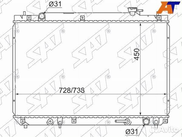 Радиатор lexus RX300, toyota, toyota harrier, toyota harrier RX300 97-03, toyota highlander, toyota