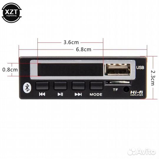 USB TF MP3/Flac/FM/Bluetooth/AUX модуль