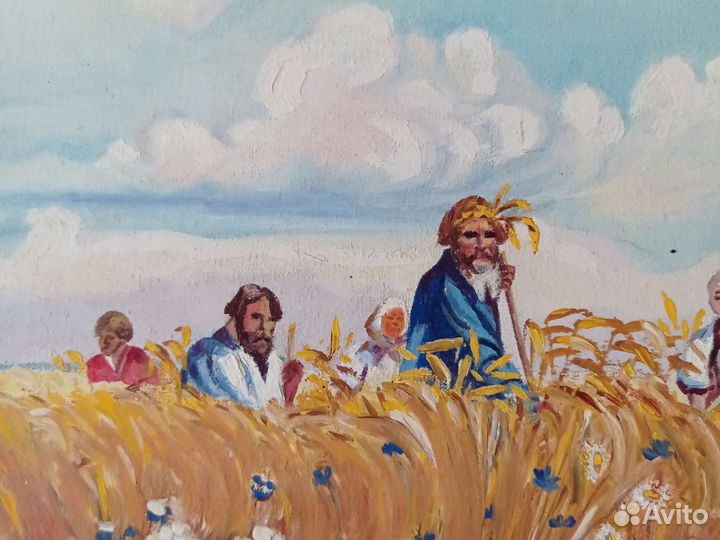 Картина маслом на холсте старинная