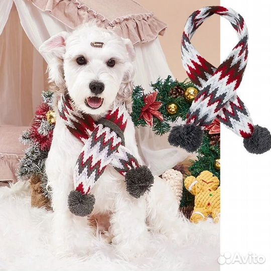 Рожденственский шарф для собак