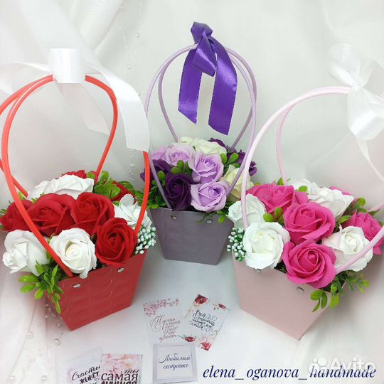 Букет из мыльных роз