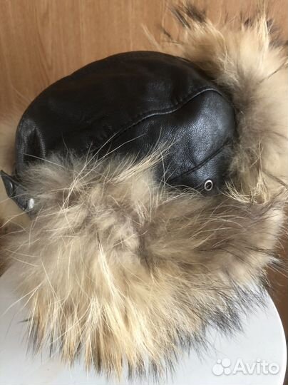 Шапка ушанка натуральная кожа