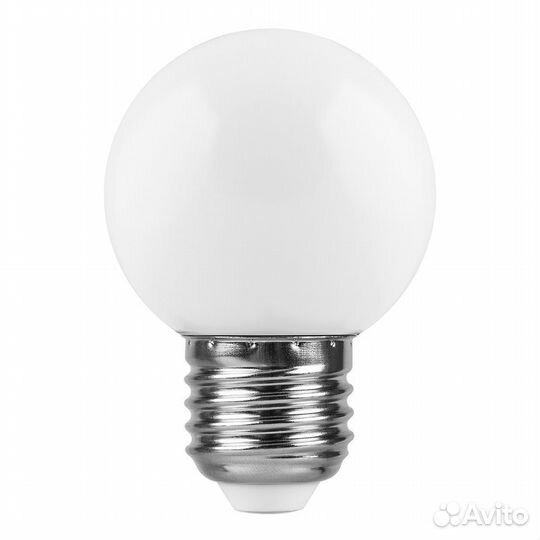 Лампа E27 1W 2700К теплый белый