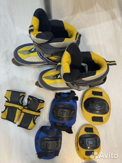 Ролики мужские,с защитным комплектом