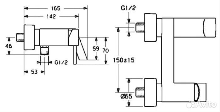 Смеситель д/ванны Hansa Stella арт. 57742101