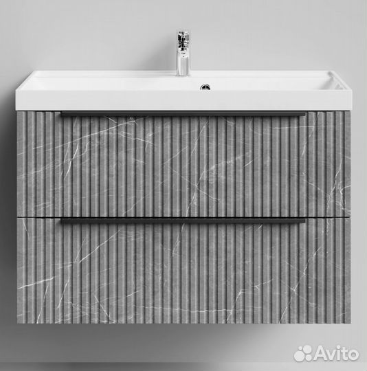 Тумба с раковиной Дольчи 90см Подвесной, Мрамор 3