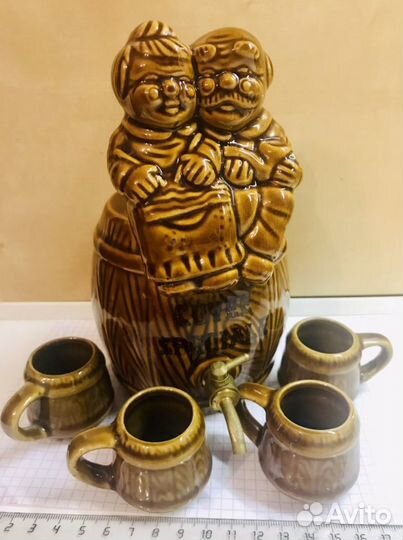 Набор посуды, подсвечник Гном Винтаж