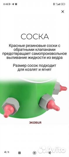 Ведро для козлят и ягнят