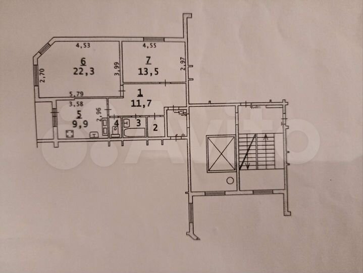 2-к. квартира, 64,8 м², 3/9 эт.