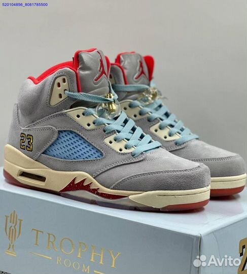 Кроссовки Nike Air Jordan 5 Retro Grey (Арт.65158)