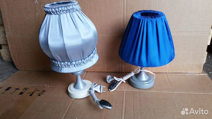 Советские настольные светильники с абажуром