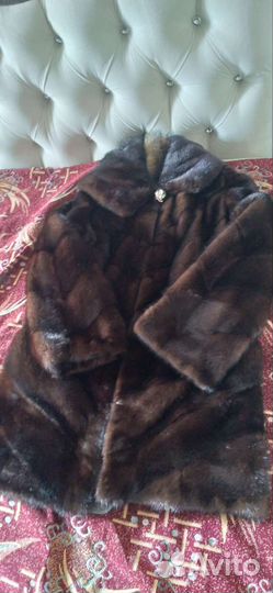 Шуба норковая с капюшоном 48 50