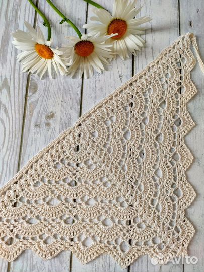 Косынка ажурная крючком