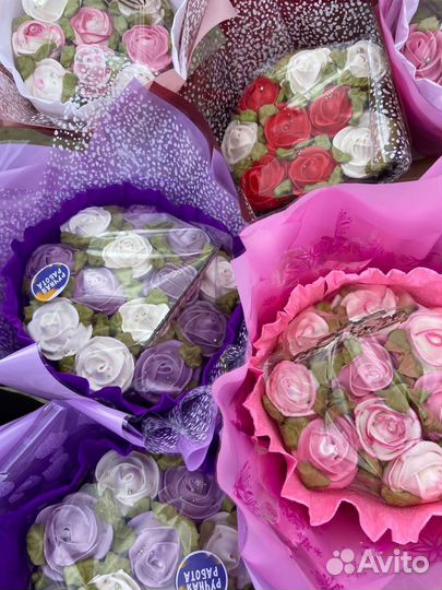 Съедобные букеты из зефира