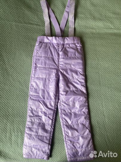 Брюки сиреневые, бледно-фиолетовые, 110 см