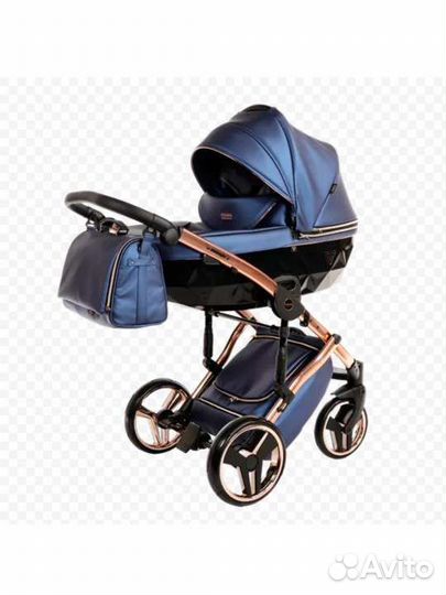 Детская коляска junama fluo line 2 в 1 (Синий)