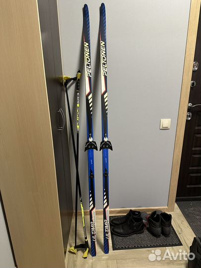 Беговые лыжи 190 палки 144