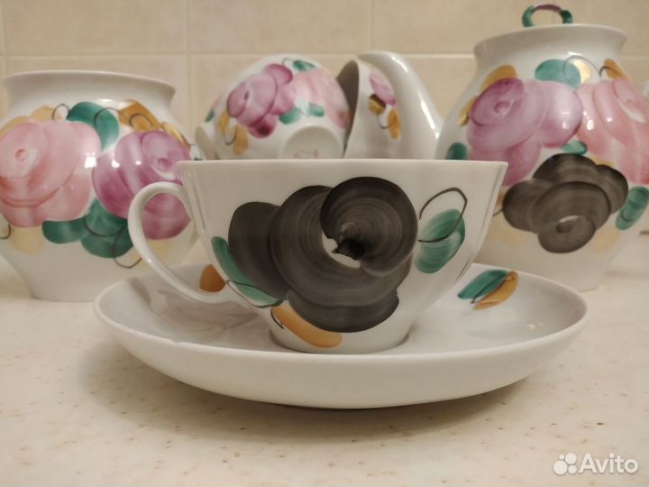 Чайный фарфоровый сервиз, Дулево