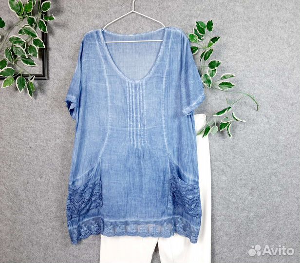 Туника блуза из батиста. Хлопок. Индия р.М