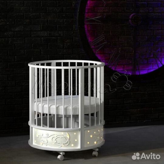 Детская кроватка с подсветкой Галактика