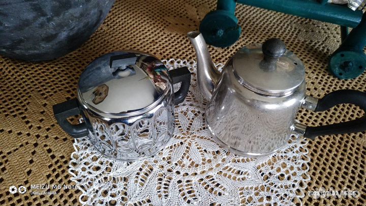 Набор чайник и сахарница Кольчугино мнц