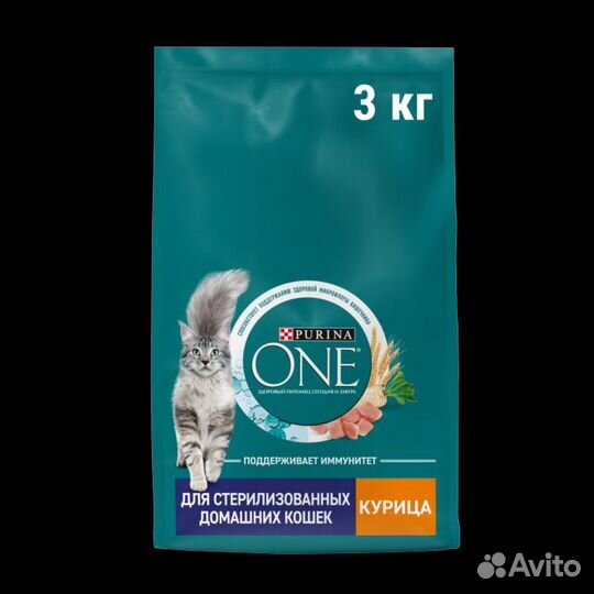 Корм кошачий Purina One Курица 3кг
