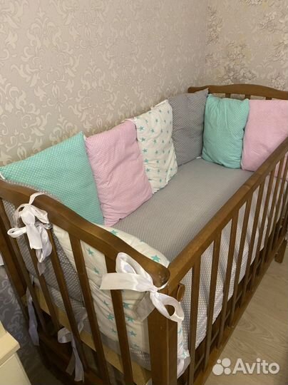 Бортики в детскую кроватку бу
