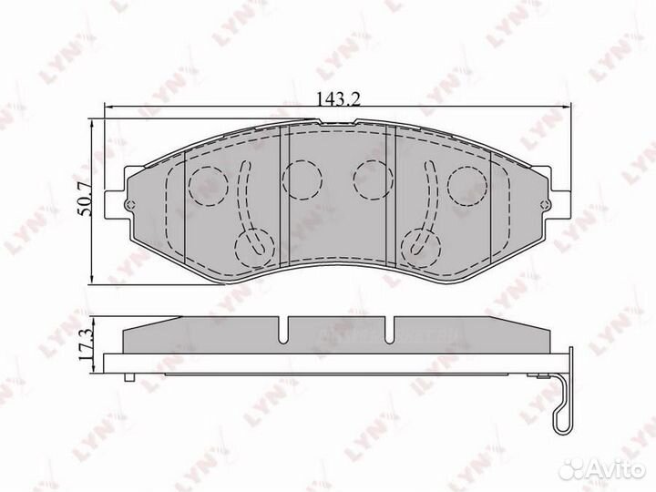 Lynxauto BD-1805 Колодки тормозные дисковые перед