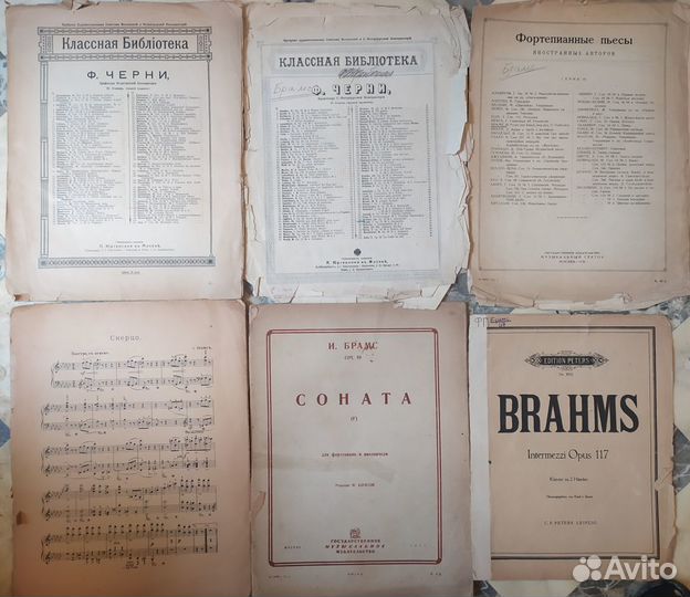 Старые ноты: Ф. Мендельсон, Й. Брамс, В. Моцарт