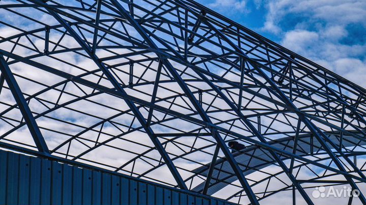 Ангар 20х100м. / Ангар под технику