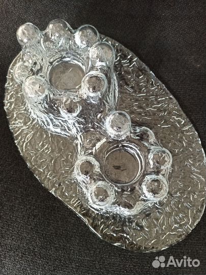 Подсвечник из ледяного стекла. Финляндия