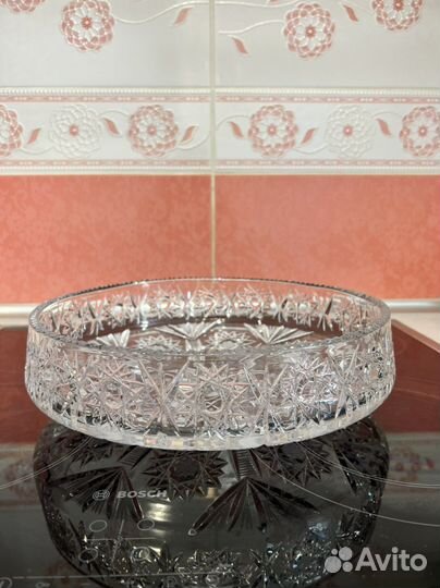 Большая хрустальная ваза СССР