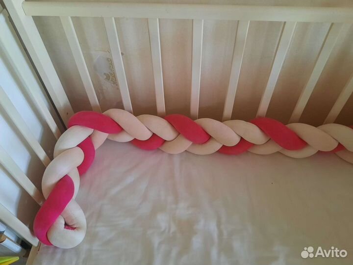 Бортики в кроватку косичка
