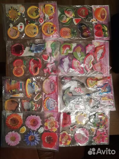 Наклейки с бусинами/ассорти 2 упаковки