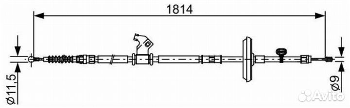 Трос стояночного тормоза bosch 1987482502