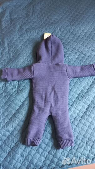 Детский комбинезон тёплый вязаный