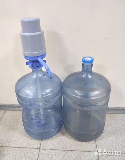 Бутыли 19 л с помпой бу