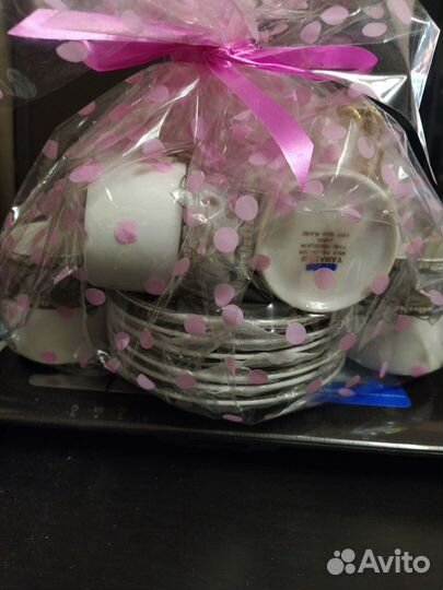 Подарочный кофейный сервис, фарфор, 6 пар (Япония)