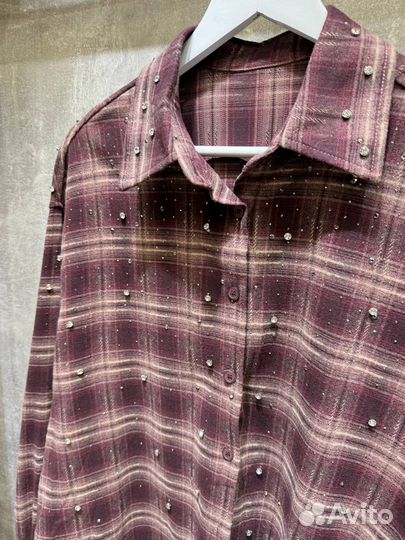 Рубашка Женская со стразами р 50-52