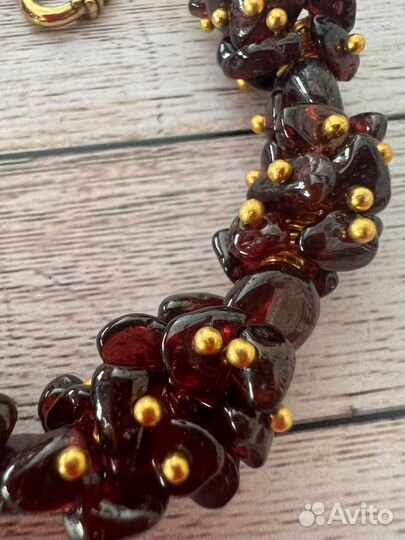 Браслеты из граната ручной работы