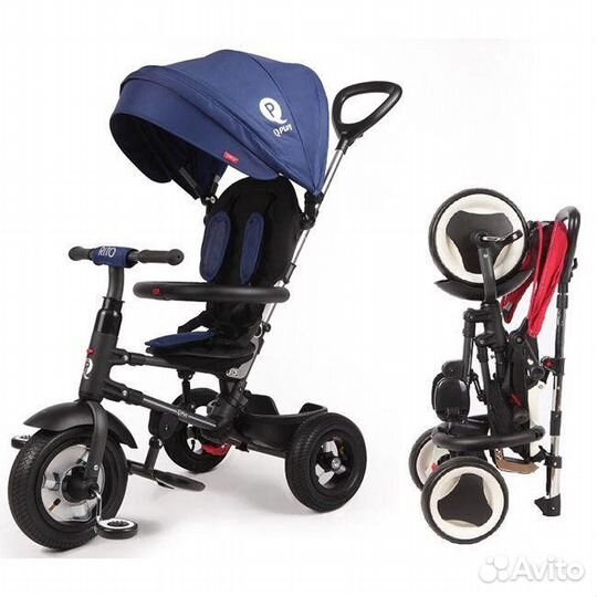 Детский Велосипед складной Q Play синий. Новые