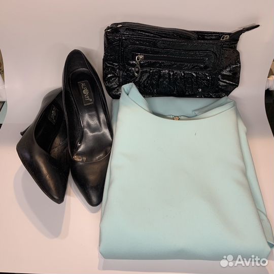 Вещи пакетом (туфли, платье, клатч)