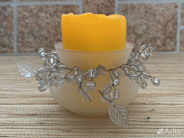 Подсвечник матовое стекло