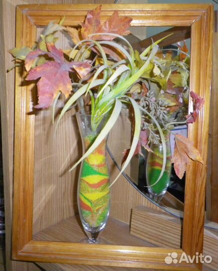 Большой набор цветного песка для интерьера